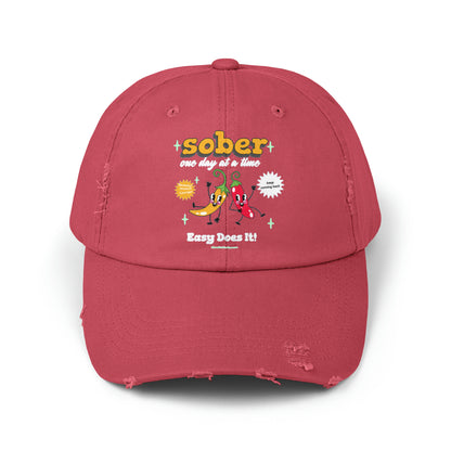 Silly Sober Unisex Distressed Cap