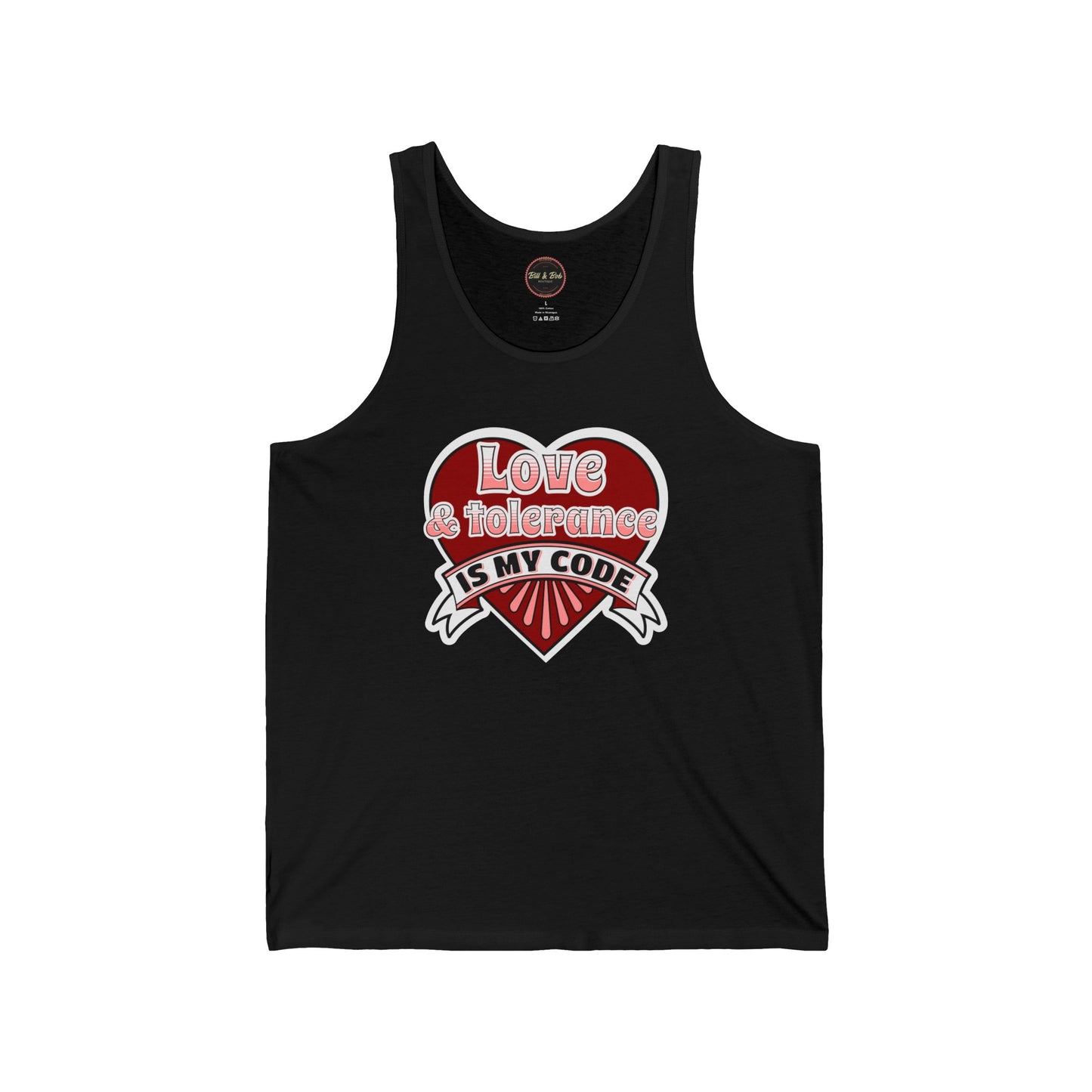 Love and Tolerance Unisex Jersey Tank