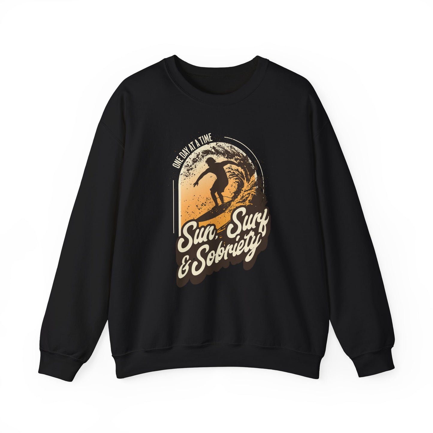 Sun Surf and Sobriety Unisex Heavy Blend™ Crewneck Sweatshirt
