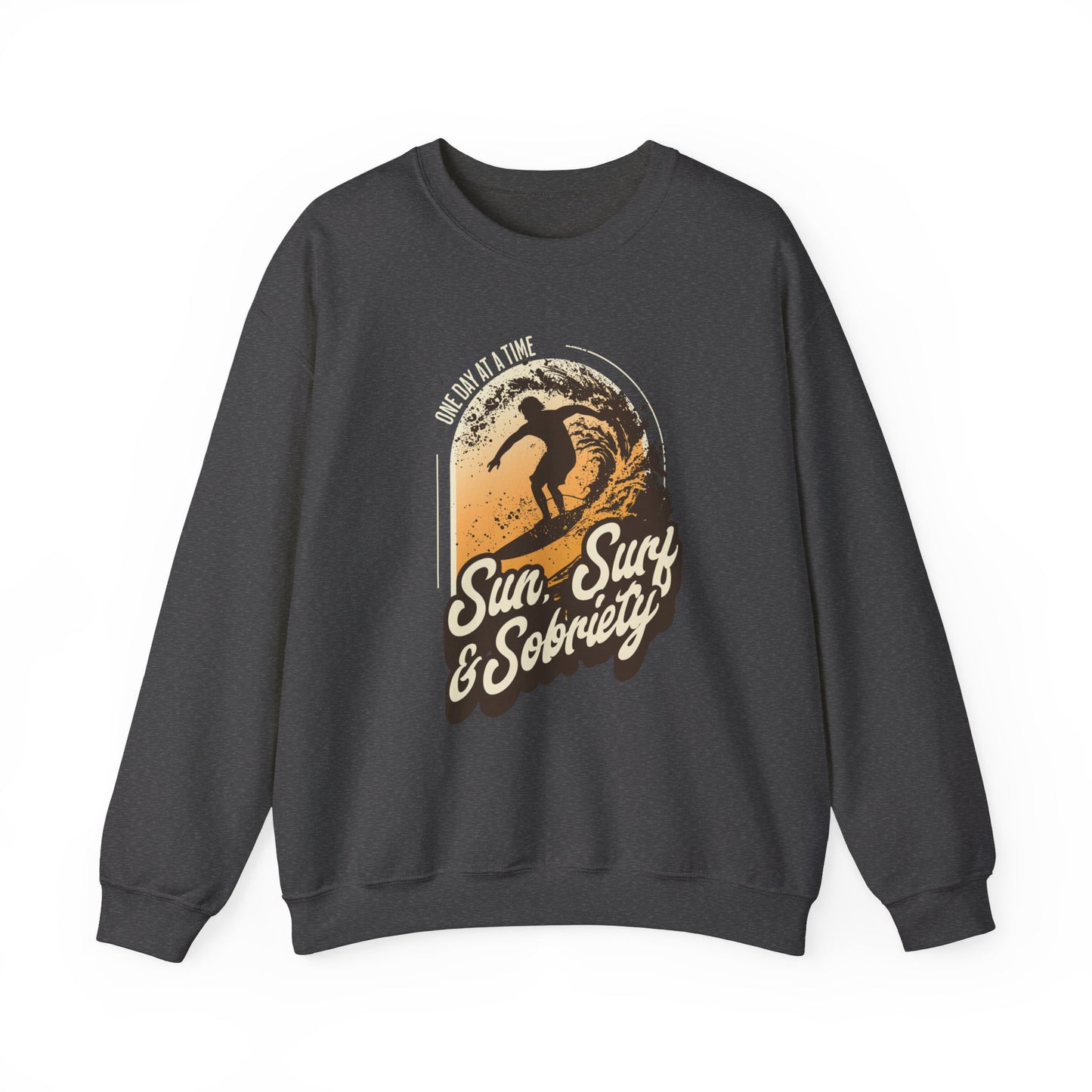 Sun Surf and Sobriety Unisex Heavy Blend™ Crewneck Sweatshirt