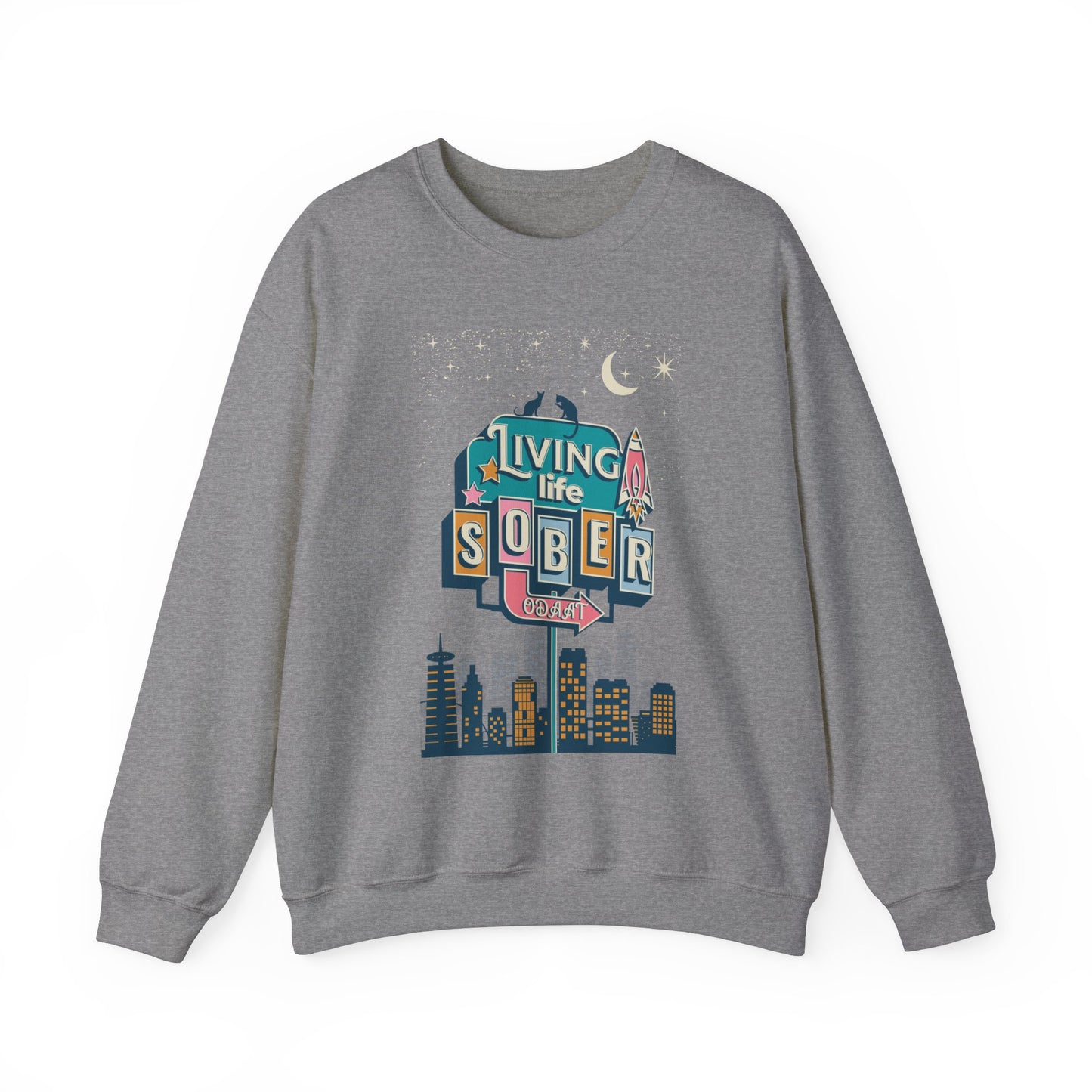 Living Life Sober Unisex Heavy Blend™ Crewneck Sweatshirt