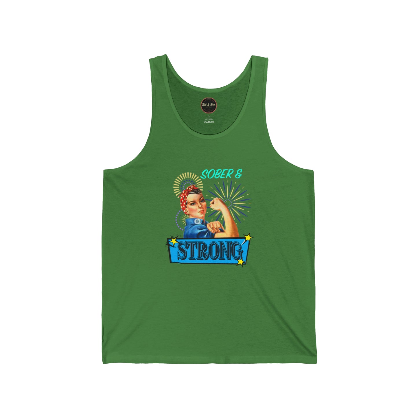 Sober & Strong Vintage Unisex Jersey Tank