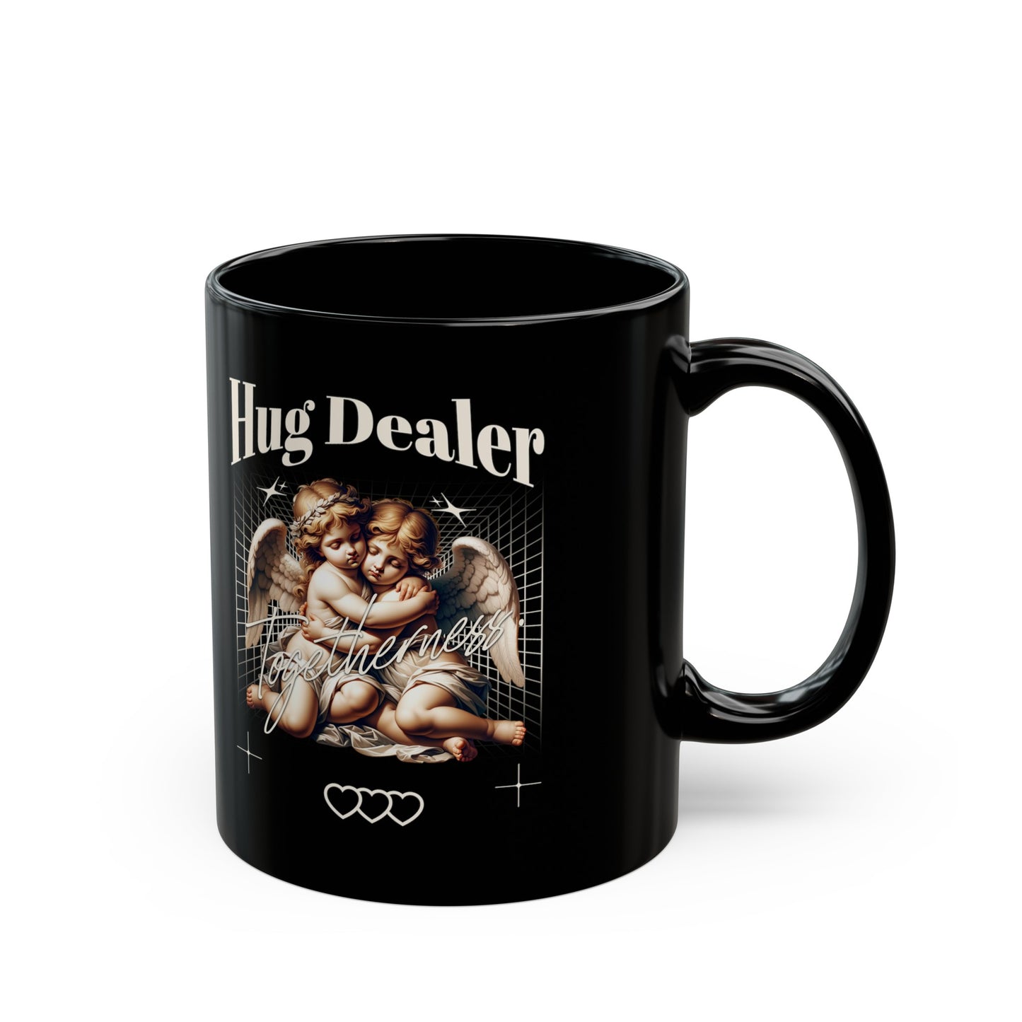 Hug Dealer Black Mug (11oz)