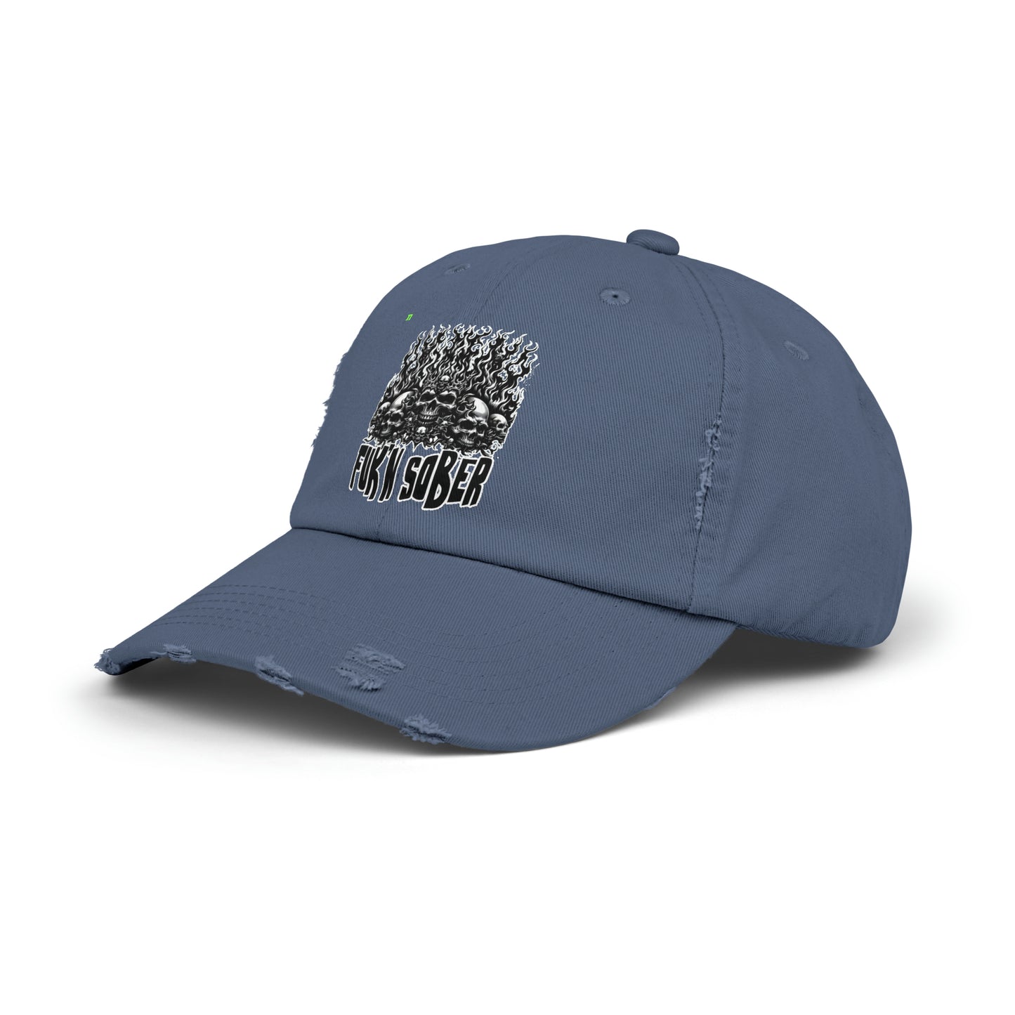 Fuk'n Sober Unisex Distressed Cap
