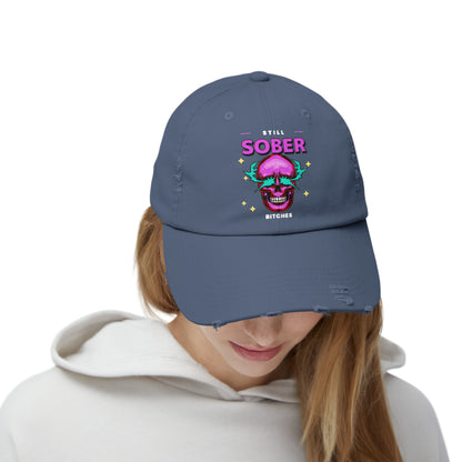 Still Sober Bitches Unisex Distressed Cap