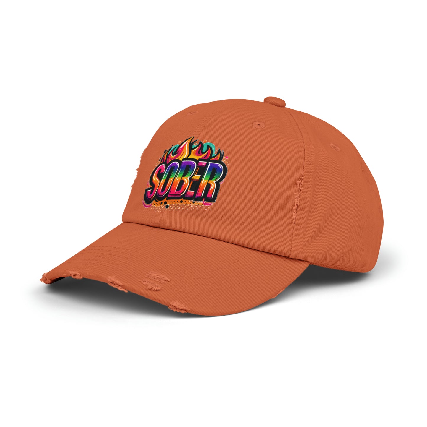 Sober Unisex Distressed Cap