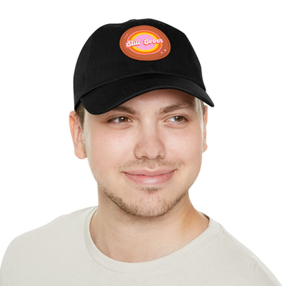 Still Sober Dad Hat with Leather Patch (Round)