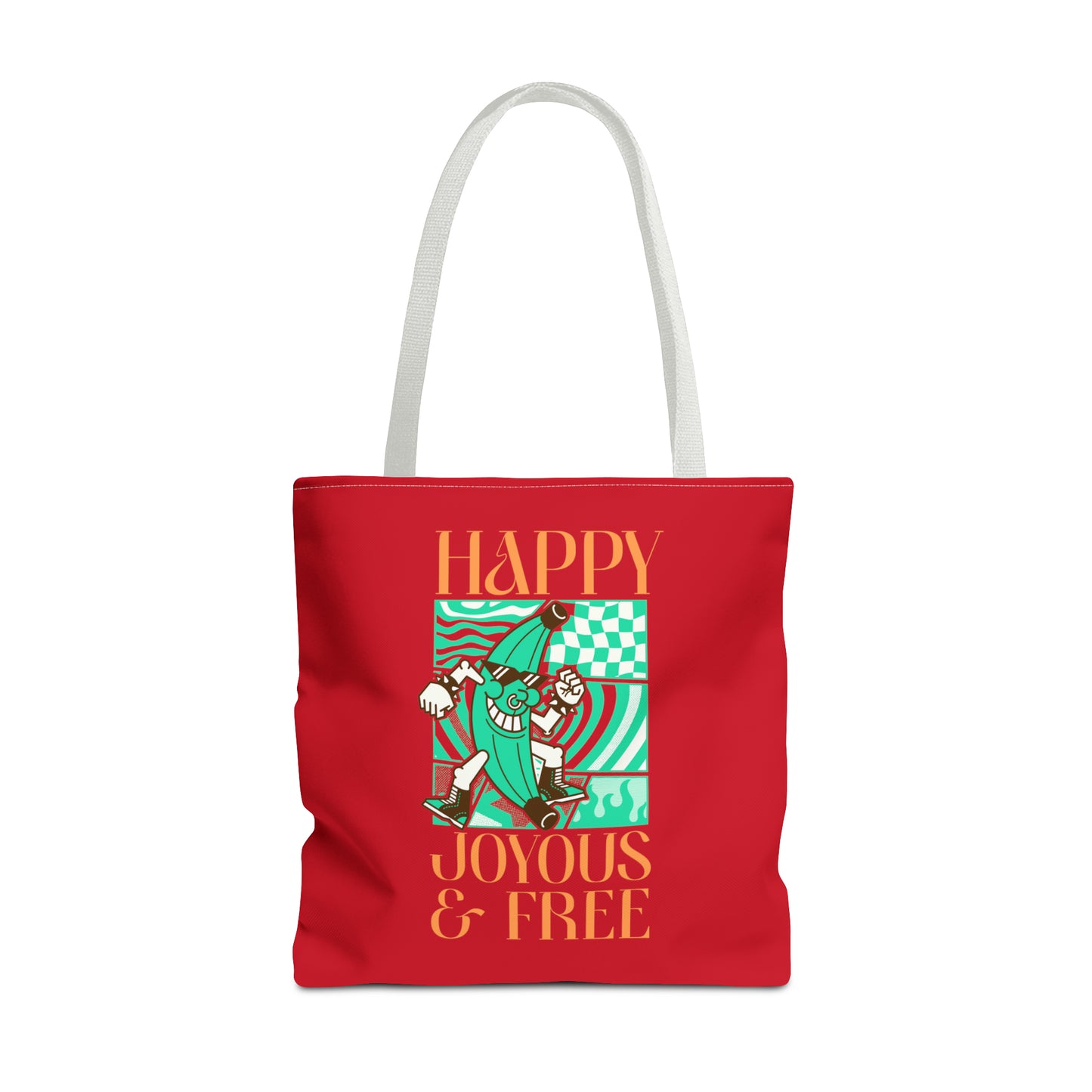 Happy Joyous and Free Tote Bag (AOP)