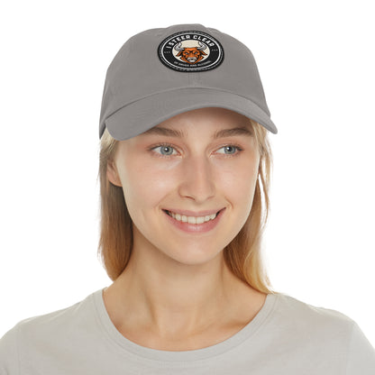I Steer Clear Dad Hat with Leather Patch (Round)