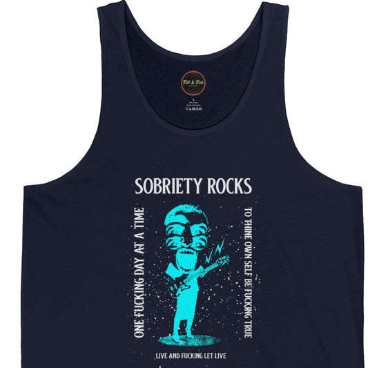 Sobriety Rocks Unisex Jersey Tank