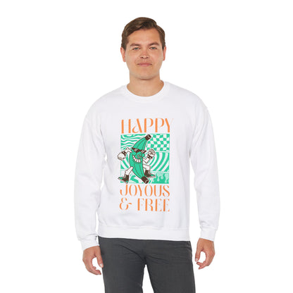 Happy Joyous and Free Unisex Heavy Blend™ Crewneck Sweatshirt