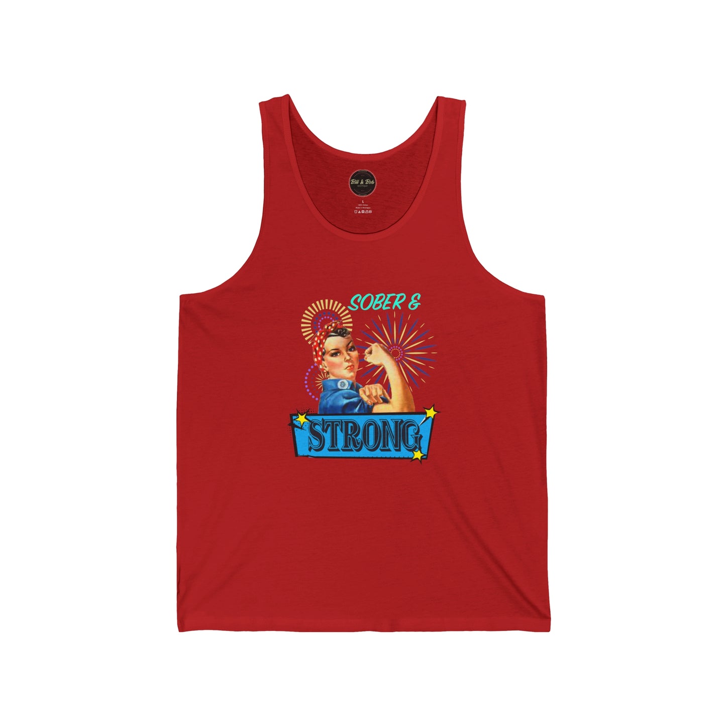 Sober & Strong Vintage Unisex Jersey Tank