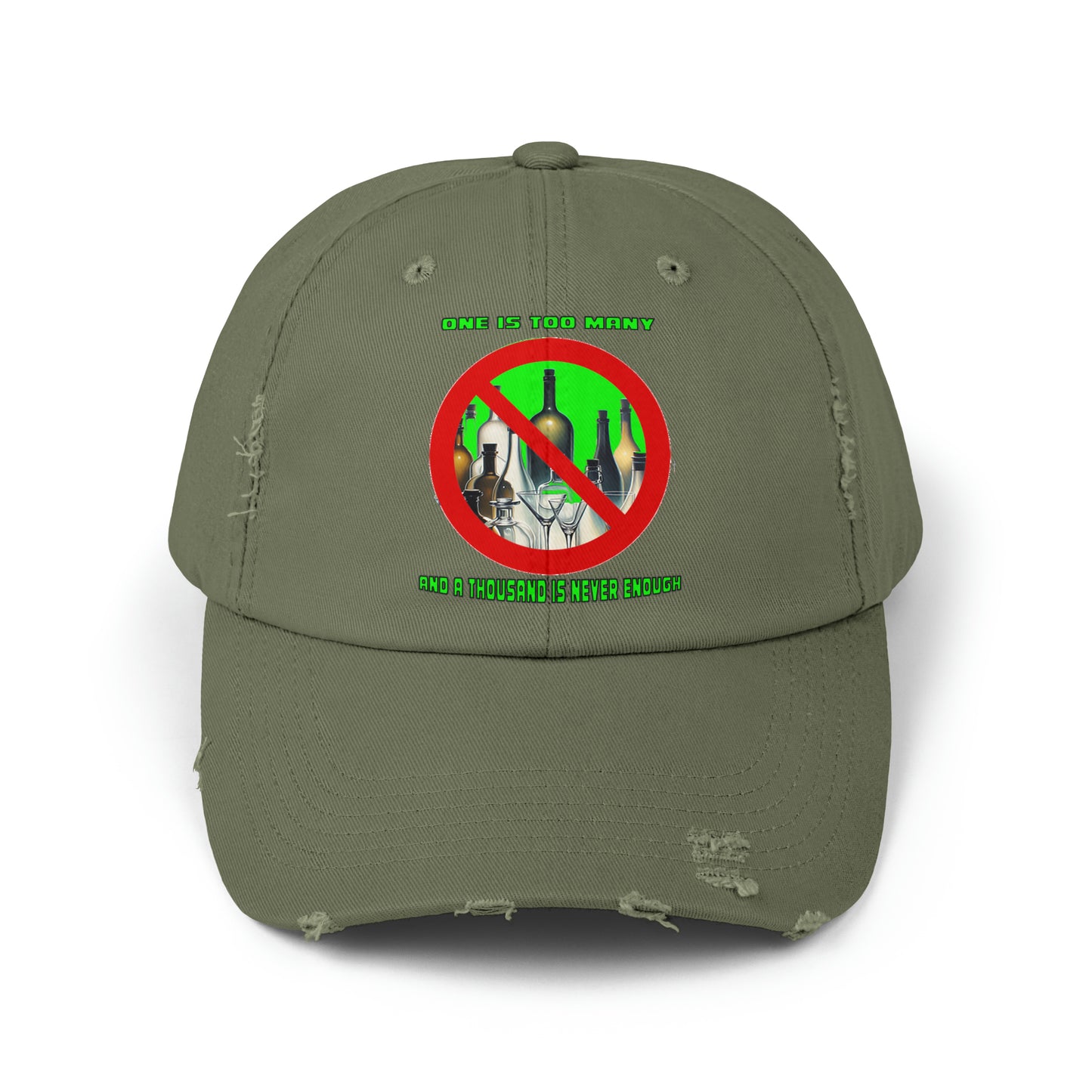 One is Too Many Unisex Distressed Cap