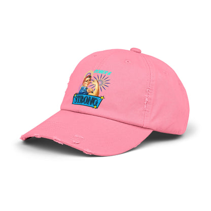 Sober and Strong Vintage Unisex Distressed Cap