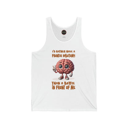 Frontal Lobotomy Unisex Jersey Tank