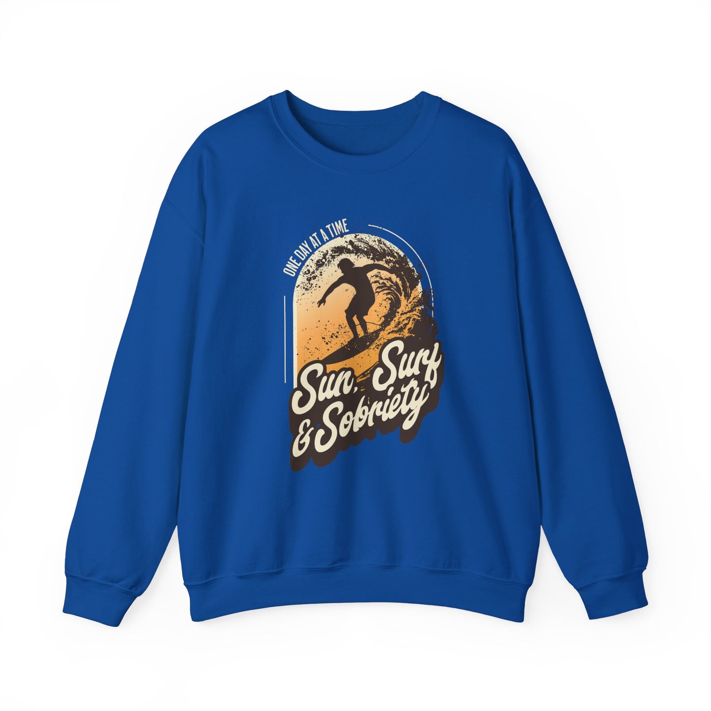 Sun Surf and Sobriety Unisex Heavy Blend™ Crewneck Sweatshirt