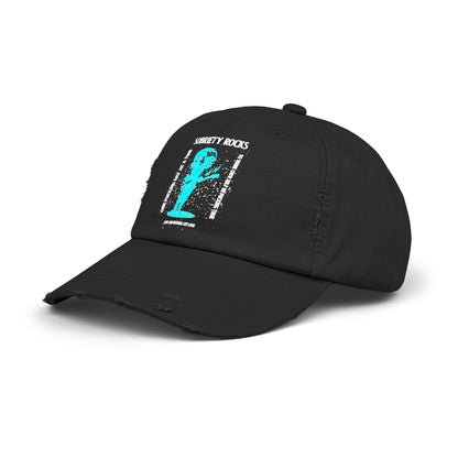 Sobriety Rocks Unisex Distressed Cap