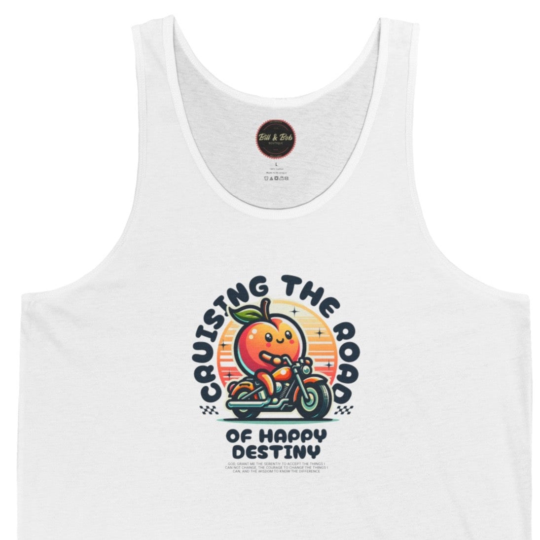 Cruising the Road of Happy Destiny Unisex Jersey Tank