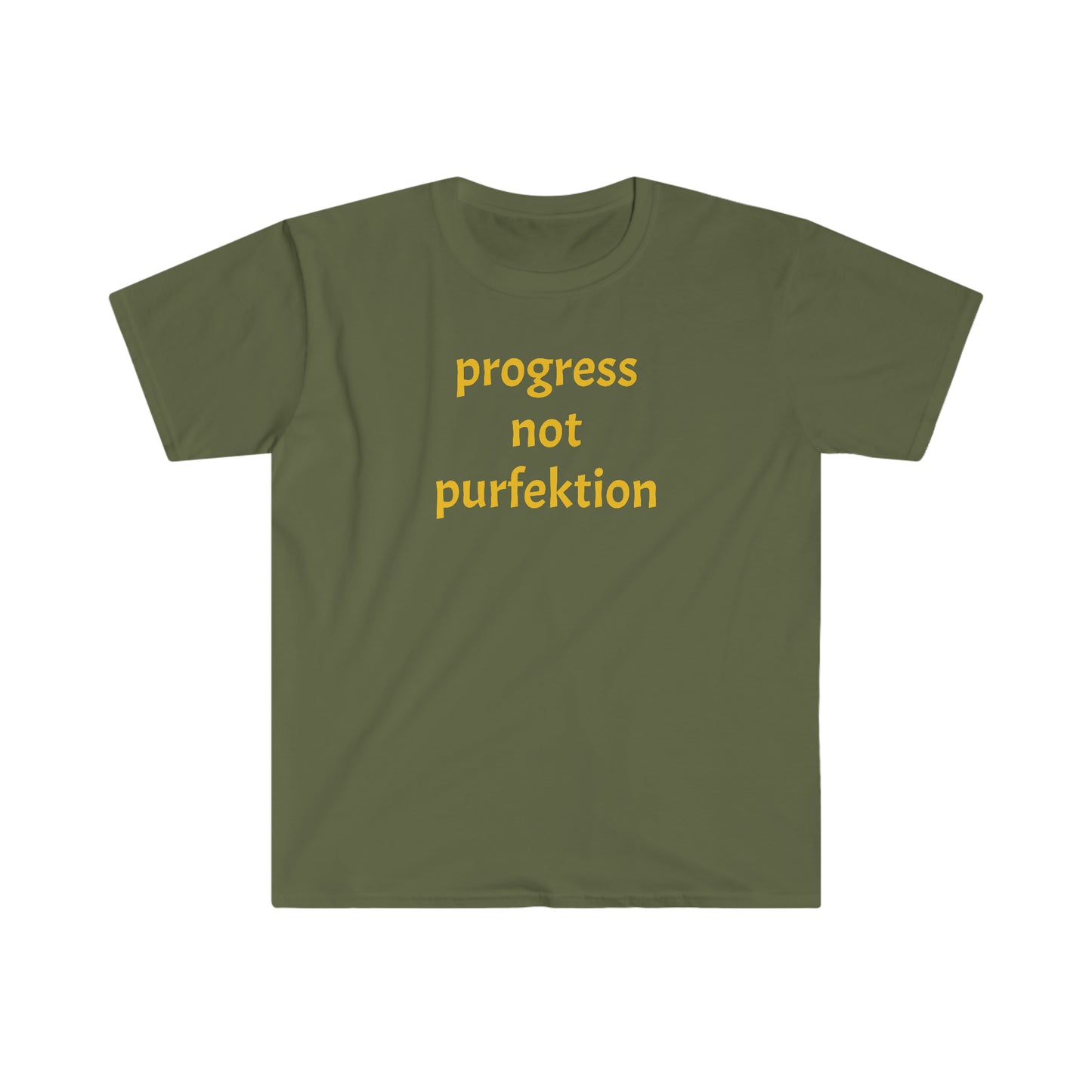 Progress Not Purfektion Unisex Softstyle T-Shirt