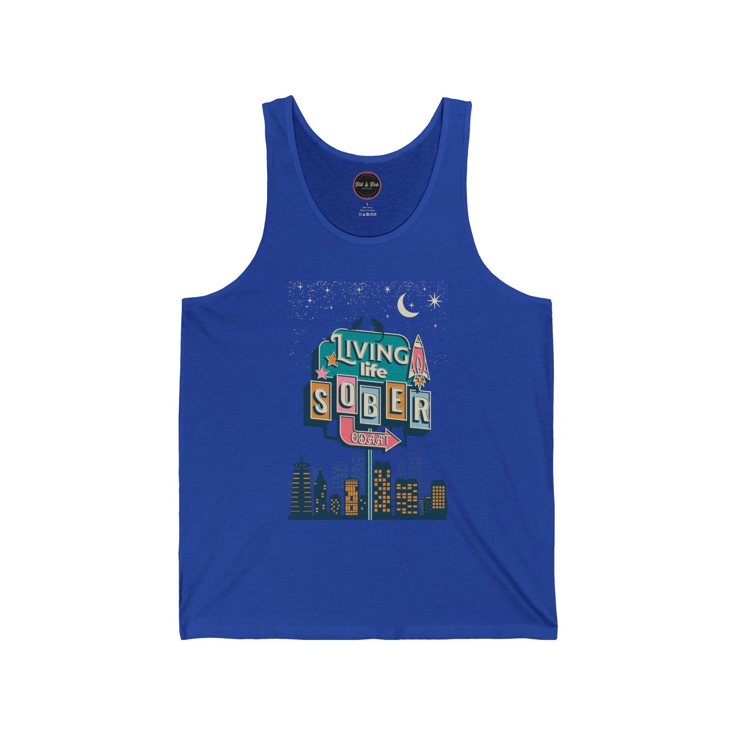 Living Life Sober Unisex Jersey Tank