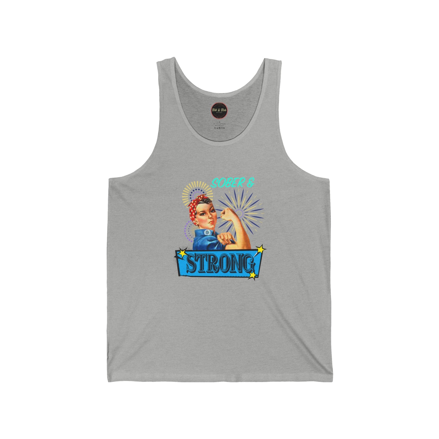 Sober & Strong Vintage Unisex Jersey Tank