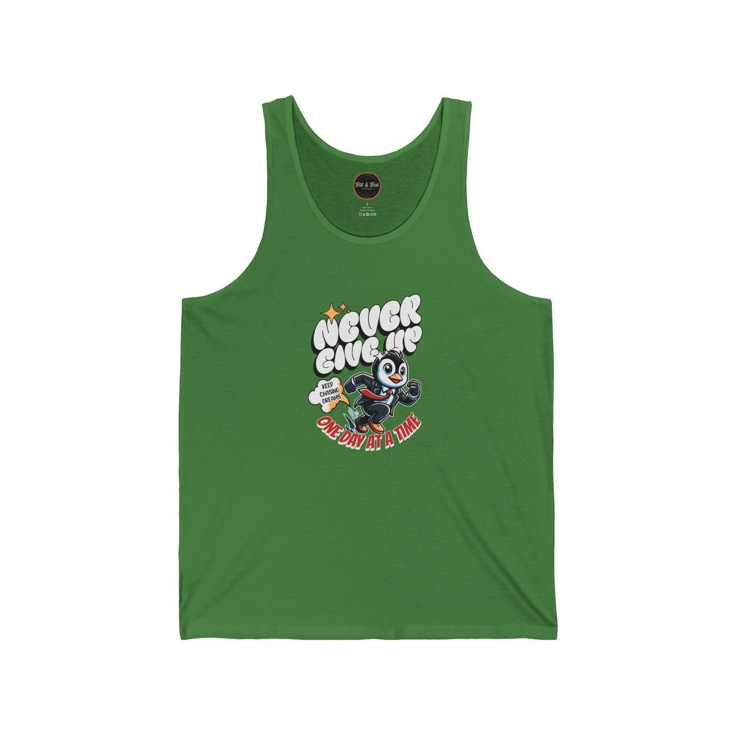 Never Give Up Unisex Jersey Tank