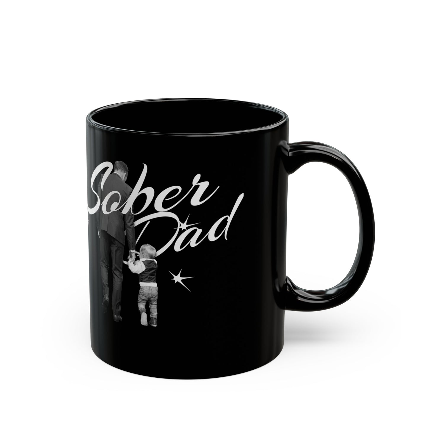 Sober Dad Black Mug (11oz)