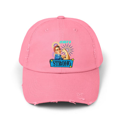 Sober and Strong Vintage Unisex Distressed Cap