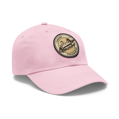 Former Trainwreck Dad Hat with Leather Patch (Round)
