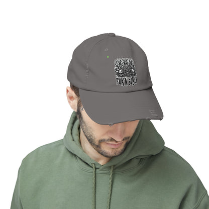 Fuk'n Sober Unisex Distressed Cap