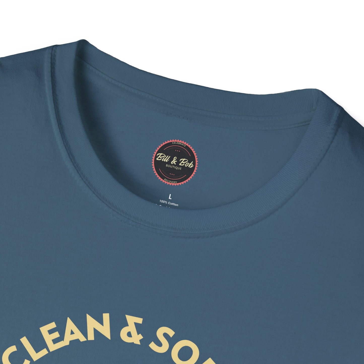 Clean and Sober by the Grace of God Unisex Softstyle T-Shirt