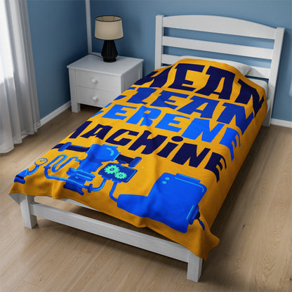 Mean Clean Serene Machine Velveteen Plush Blanket