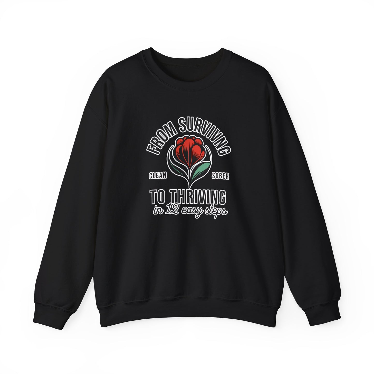 From Surviving to Thriving Unisex Heavy Blend™ Crewneck Sweatshirt