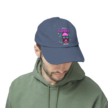 Still Sober Bitches Unisex Distressed Cap