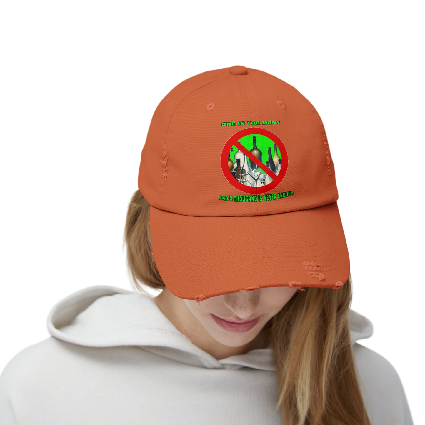 One is Too Many Unisex Distressed Cap