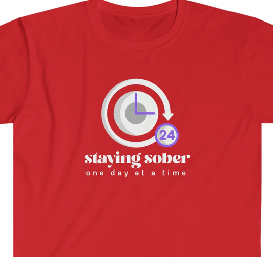 Staying Sober One Day at a Time Unisex Softstyle T-Shirt