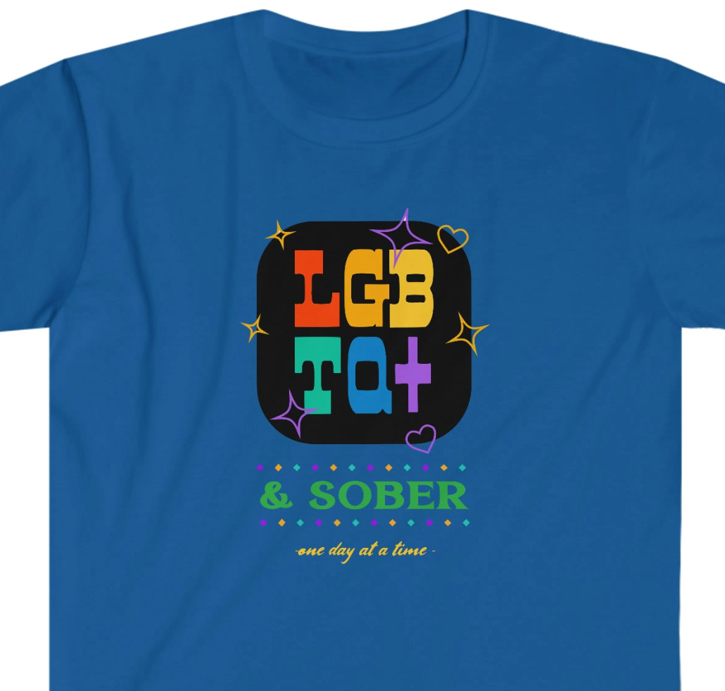 LGBT & Sober Unisex Softstyle T-Shirt