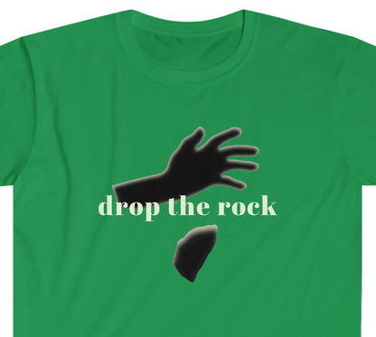 Drop the Rock Unisex Softstyle recovery T-Shirt for sober people