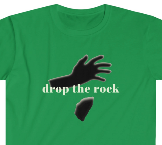 Drop the Rock Unisex Softstyle recovery T-Shirt for sober people