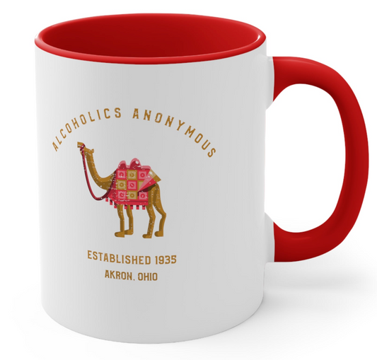 Alcoholics Anonymous AA Camel Accent Coffee Mug, 11oz