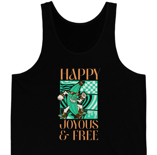 Happy Joyous and Free Unisex Jersey Tank