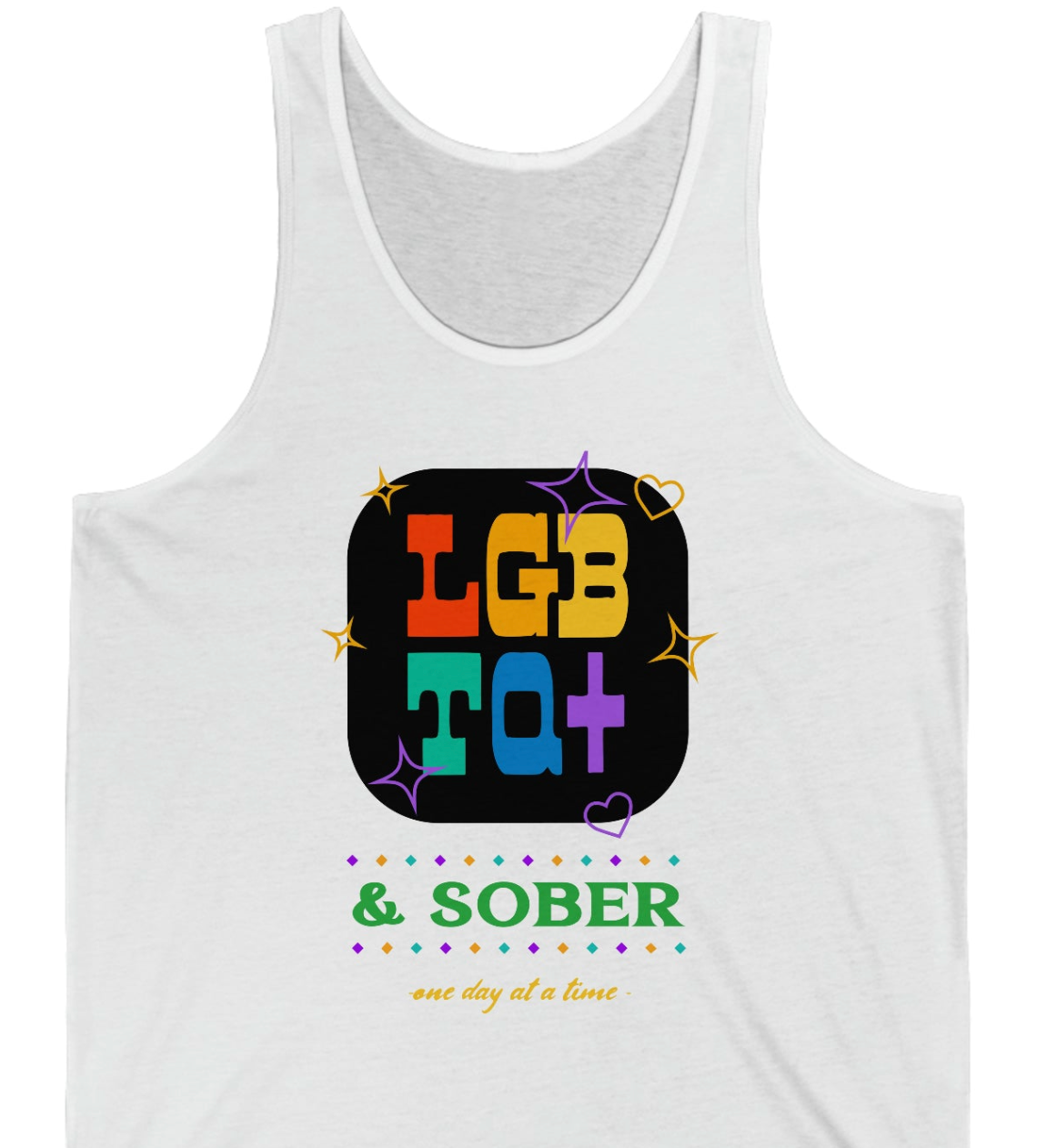 LGBT+ and Sober Unisex Jersey Tank