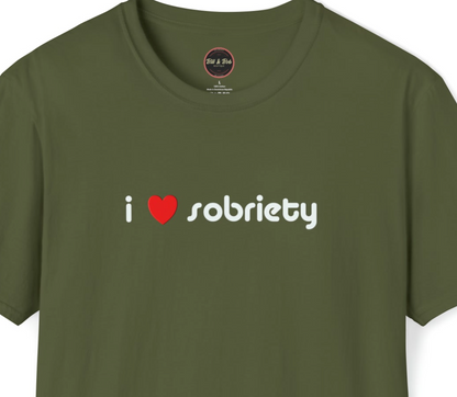 I Heart Sobriety Unisex Softstyle T-Shirt