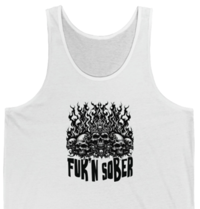 Fuk'n Sober Unisex Jersey Tank