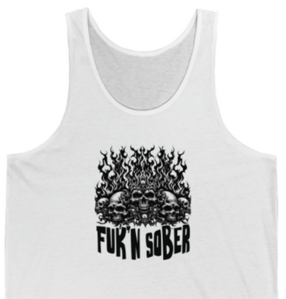 Fuk'n Sober Unisex Jersey Tank