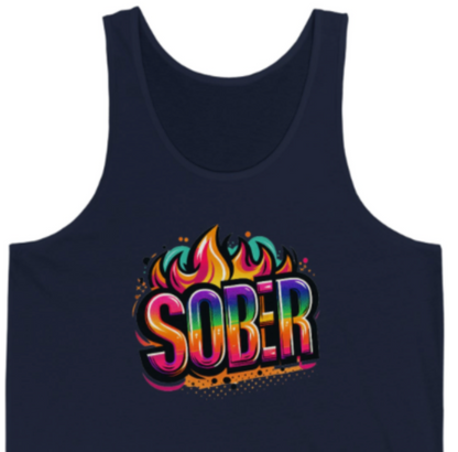 Sober Flames Unisex Jersey Tank