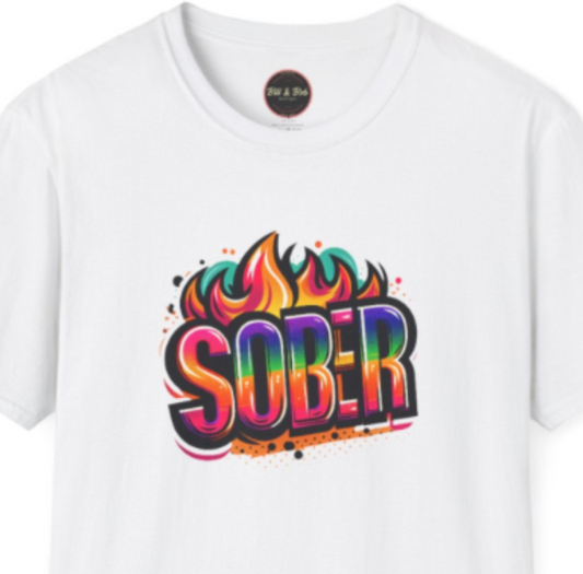 Sober Flames Unisex Softstyle T-Shirt