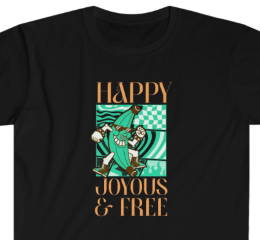 Happy Joyous & Free Unisex Softstyle T-Shirt