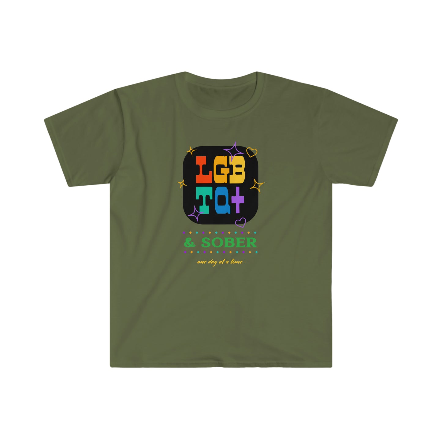 LGBT & Sober Unisex Softstyle T-Shirt