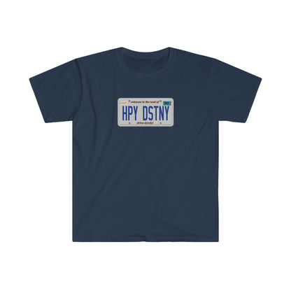 Happy Destiny License Plate Unisex Softstyle T-Shirt